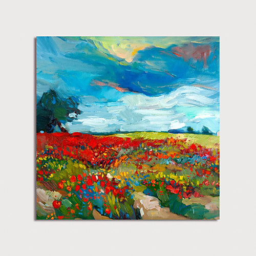 

Oil Painting Hand Painted - Abstract Landscape Modern Stretched Canvas