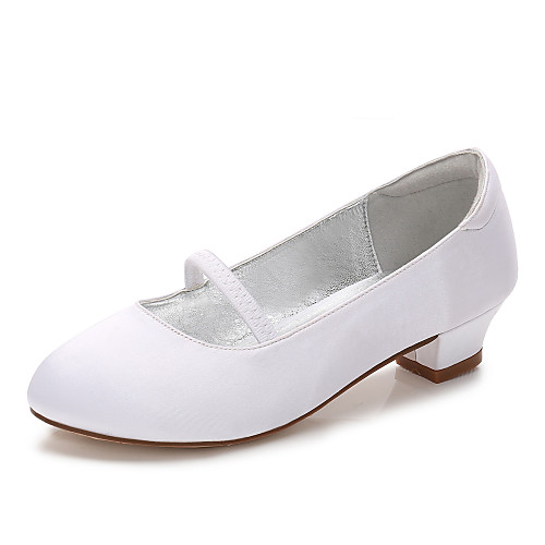 

Girls' Mary Jane Satin Heels Little Kids(4-7ys) / Big Kids(7years ) White / Purple / Champagne Spring / Party & Evening