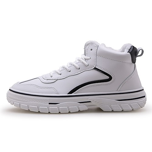 

Men's Comfort Shoes PU Winter Casual Sneakers Black / White / Beige