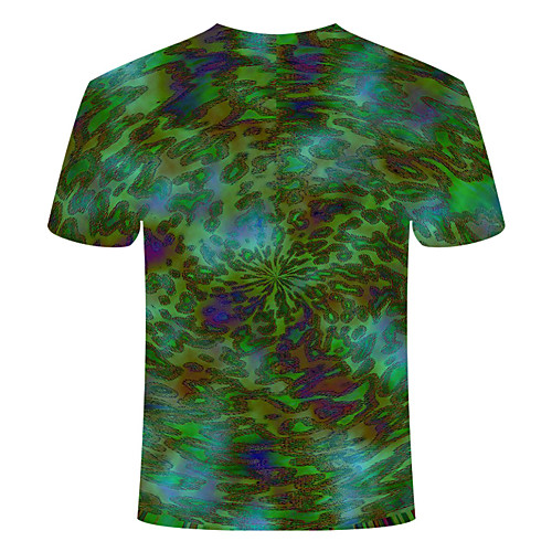

Men's Daily Going out Basic / Street chic T-shirt - Geometric Print Blue