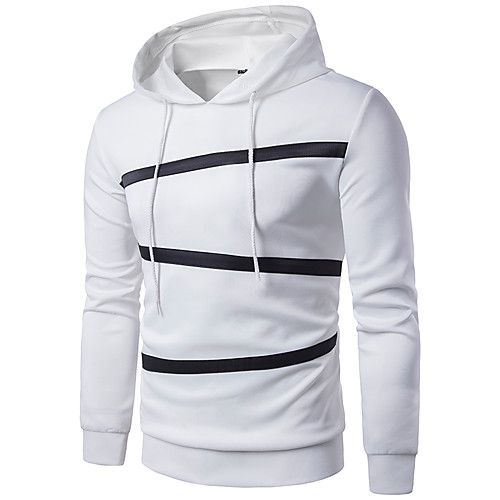 

Men's Casual Hoodie - Color Block White US32 / UK32 / EU40