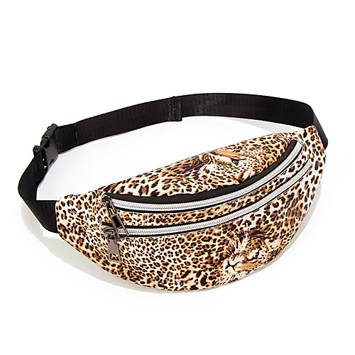 

Unisex Zipper PU Fanny Pack Animal Black / Purple / Yellow