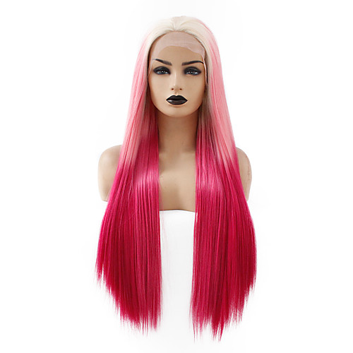 

Synthetic Lace Front Wig Straight Gaga Middle Part Lace Front Wig Long Ombre Color Synthetic Hair 22-26 inch Women's Heat Resistant Women Hot Sale Ombre / Glueless