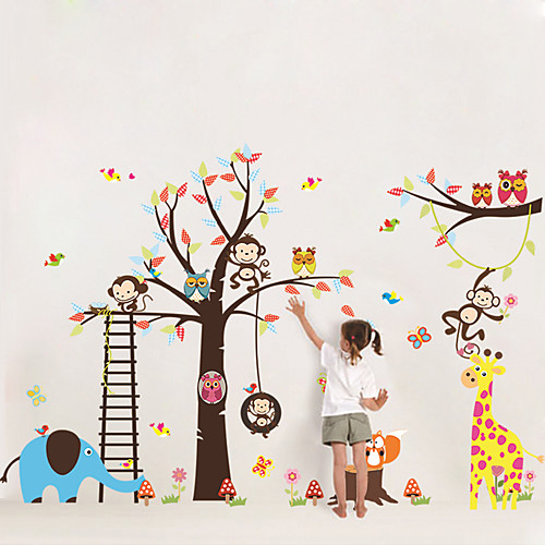 

Decorative Wall Stickers - Plane Wall Stickers / Animal Wall Stickers Landscape / Animals Nursery / Kids Room