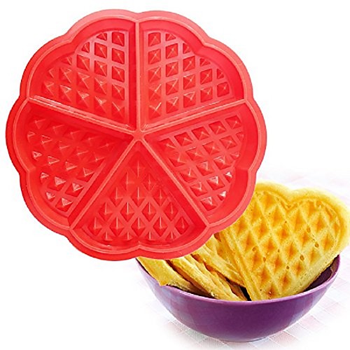 

Heart Shape Waffles Mold 5 Cavity Bundt Oven Muffins Baking Mould Cake Pan Silicone Mold Cake Decorating Tools