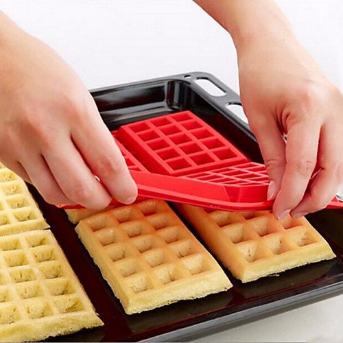 

4 Cavity Waffles Cake Chocolate Pan Silicone Mold Baking Bakeware Kitchen Baking Pastry Tools