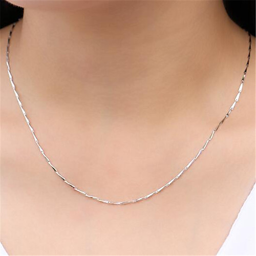 

Women's Chain Necklace Chains Classic Precious Fashion Copper Silver Plated Silver 45 cm Necklace Jewelry 1pc For Daily Street Work