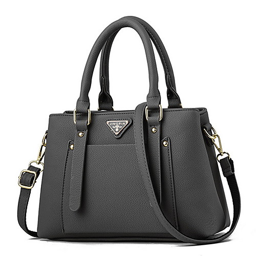 

Women's PU Top Handle Bag Solid Color Black / Red / Gray