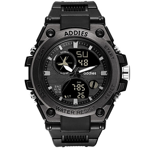 

Men's Digital Watch Digital Sporty Black 30 m Water Resistant / Waterproof Calendar / date / day Day Date Analog - Digital Fashion - Black Black / White One Year Battery Life
