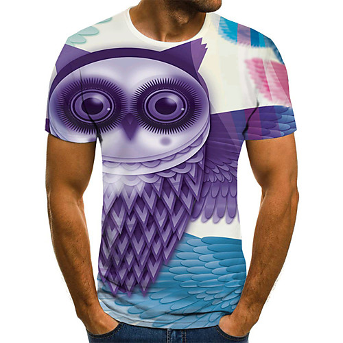 

Men's Daily Basic / Street chic T-shirt - Geometric / 3D Print Blue