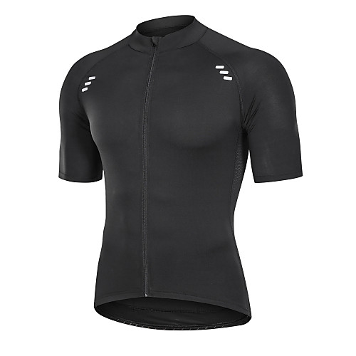 

Men's Short Sleeve Cycling Jersey Black Bike Jersey Top Mountain Bike MTB Road Bike Cycling Breathable Quick Dry Back Pocket Sports Terylene Clothing Apparel / Advanced / Expert / Stretchy / Advanced