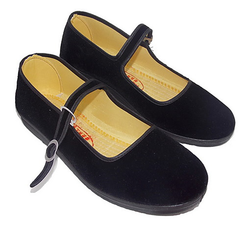 

Women's Flats Flat Heel Round Toe Suede Fall & Winter Black