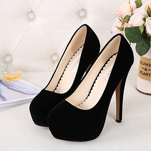 

Women's Heels Stiletto Heel Round Toe Pigskin Winter Black / Red