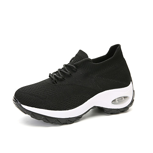 

Women's Athletic Shoes Chunky Heel Round Toe Tissage Volant Minimalism / Dad Shoes Swing Shoes Spring & Fall Black / White / Yellow / Red