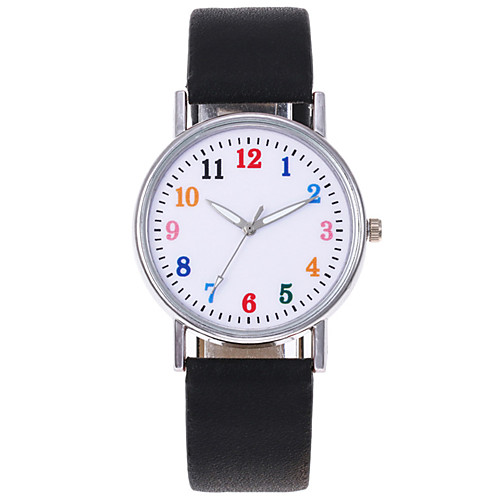 

Couple's Sport Watch Quartz PU Leather Black / White / Blue No Chronograph Cute New Design Analog New Arrival Fashion - Black Light Blue White One Year Battery Life
