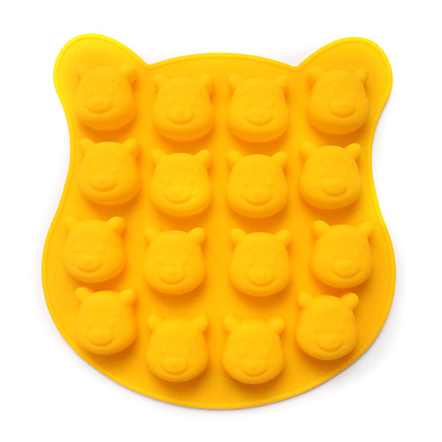 

16 Cavity Winnie Bear Shape SiliconeMold DIY Handmade Chocolate Candy Gift Mould