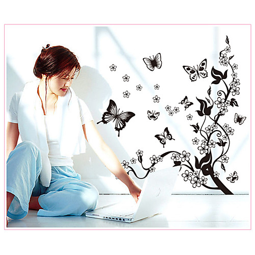 

AY7005 crazy dance butterfly flying flower vine butterfly home background decoration removable sticker