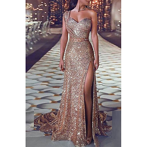 

Women's Sheath Dress - Solid Colored Gold S M L XL