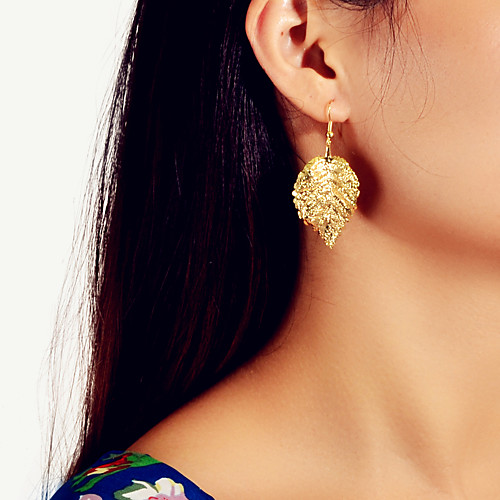 

Women's Earrings Classic Leaf Asian Punk Sweet Elegant Steampunk Earrings Jewelry Gold For Gift Street Club Bar Festival 1 Pair