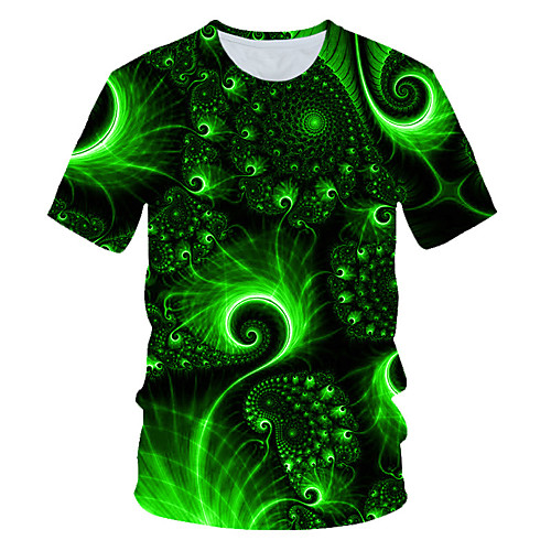 

Men's Daily Basic T-shirt - 3D Print Green