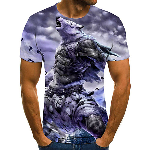 

Men's Daily T-shirt - 3D Print Blue