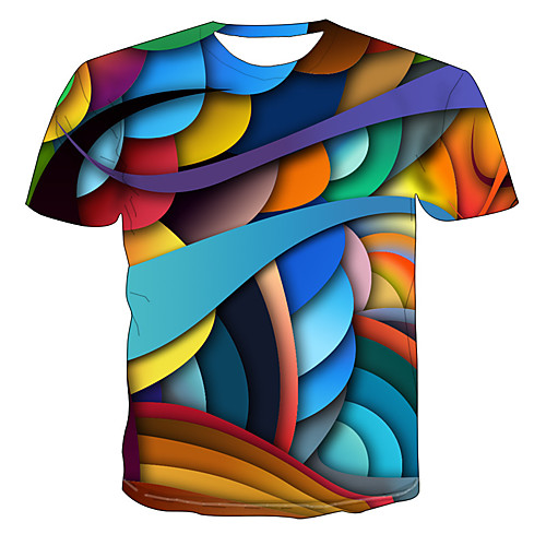 

Men's Daily T-shirt - 3D Rainbow