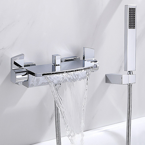 

Смеситель для ванны Хром На стену Керамический клапан Bath Shower Mixer Taps