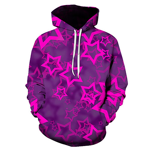 

Men's Casual Hoodie - 3D Purple US32 / UK32 / EU40