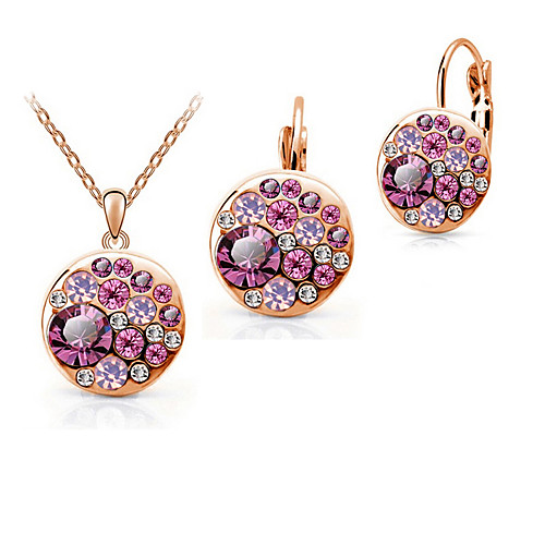 

Women's Hoop Earrings Necklace Earrings Jewelry Dark Red / Blue For Wedding Party Gift Daily Street 1 set