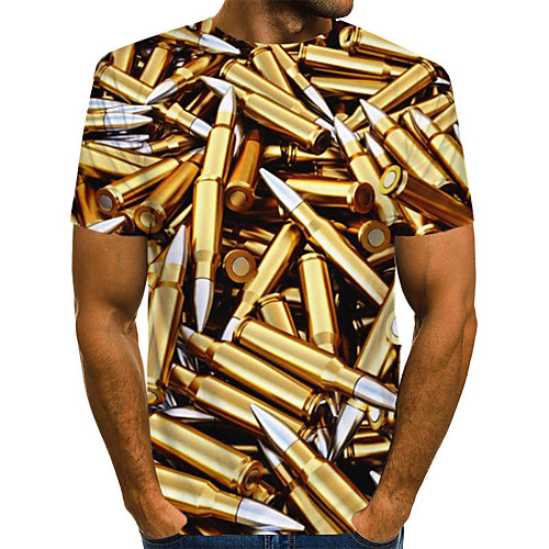 

Men's Daily Basic T-shirt - 3D Print Gold