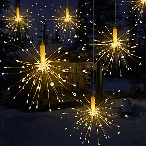 

1 шт. Фестиваль висит звездообразования гирлянды 120 светодиодов diy фейерверк медь фея гирлянда рождественские огни открытый мерцающий свет