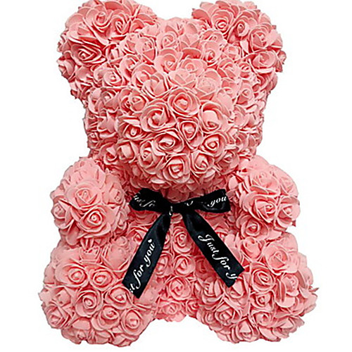 

25CM / 40CM Height Simulation Rose Bear Couple Bear Doll Toy Decoration Eternal Flower Gift Romantic Valentine's Wedding Flower House Decor