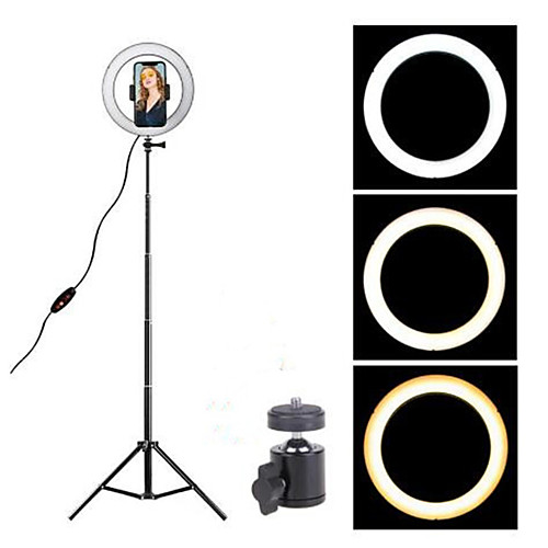 

16cm LED Ring Light Photo Studio Camera Light Photography Dimmable Video light for Youtube Makeup Selfie with Tripod Phone Holder