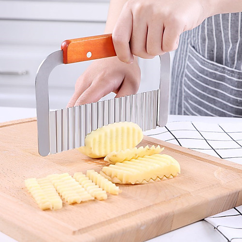 

Stainless Steel Cutters Slicer Tools Convenient Grip Home Kitchen Tool Kitchen Utensils Tools Fruit Cooking Utensils Potato 1pc