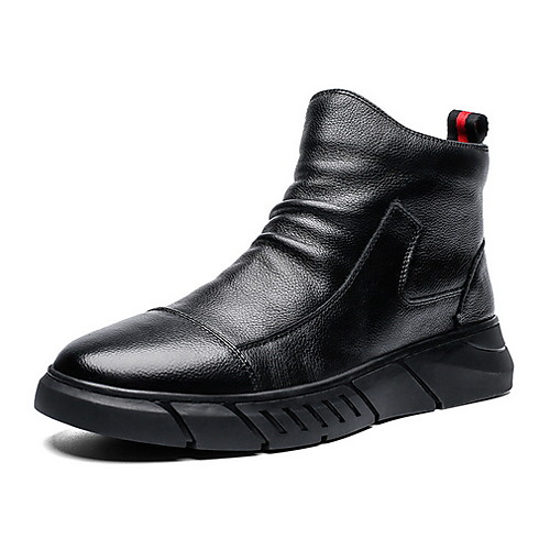 

Men's Comfort Shoes PU Fall & Winter Boots Booties / Ankle Boots Black