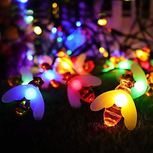 

ZDM водонепроницаемый 5 м 50 шт. многоцветный USB 5 В или батарея медоносная пчела форма светодиодная лампа строка для домашнего освещения украшения праздничная вечеринка атмосфера