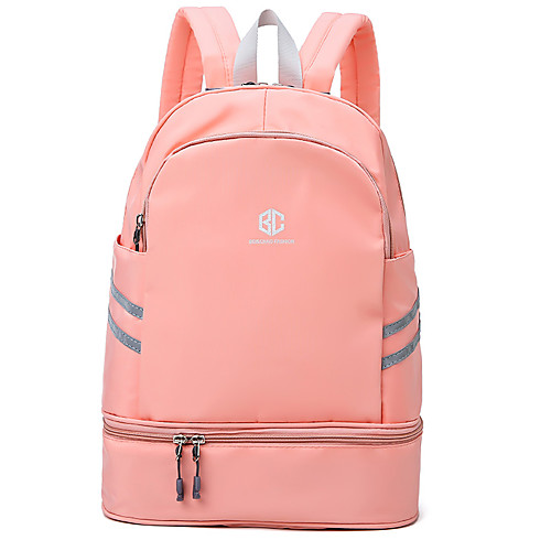 

Large Capacity Oxford Cloth Zipper Commuter Backpack Solid Color Daily Black / Blushing Pink / Blue