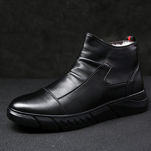 

Men's Combat Boots Leather Winter Boots Booties / Ankle Boots Black