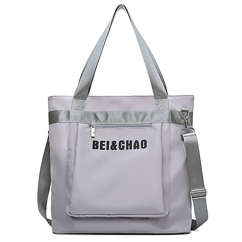

Women's Zipper Oxford Cloth Top Handle Bag Solid Color Black / Purple / Blushing Pink