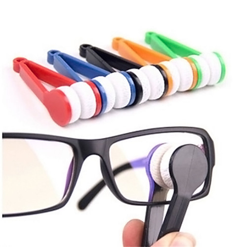 

5pcs Glasses Eyeglass Cleaner Brush Microfiber Spectacles Cleaner Brush Cleaning Tool Random Color