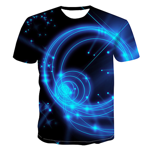 

Women's Daily Sports Basic T-shirt - 3D Print Blue