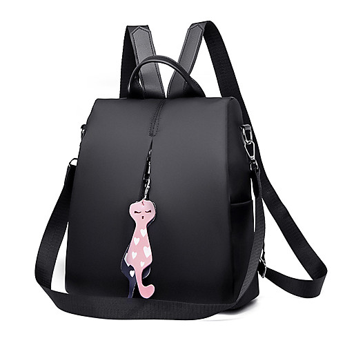 

Waterproof Nylon Zipper Commuter Backpack Animal Daily Black / Blue / Red