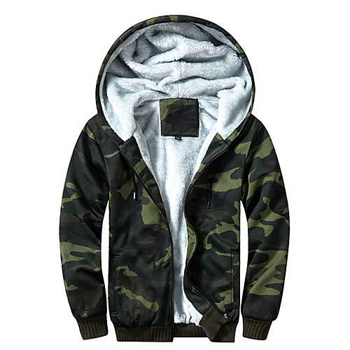

Men's Casual / Basic Hoodie - Camo / Camouflage Green US34 / UK34 / EU42