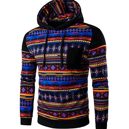 

Men's Basic Hoodie - Geometric Black US32 / UK32 / EU40