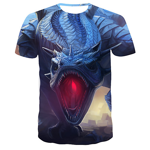 

Men's Daily T-shirt - 3D Print Blue