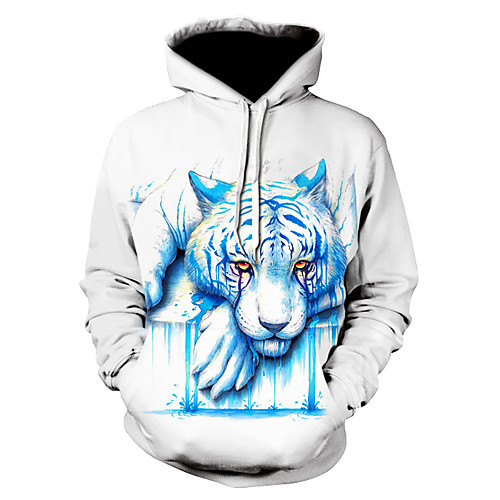 

Men's Casual / Basic Hoodie - 3D Blue US32 / UK32 / EU40