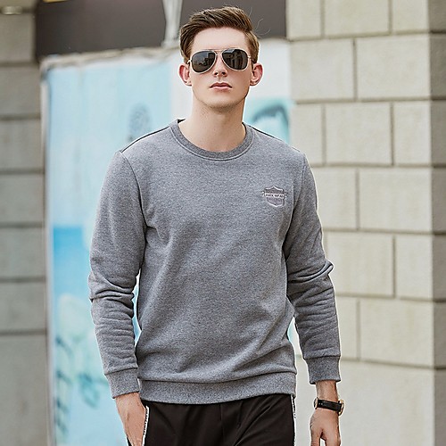

Men's Casual Sweatshirt - Solid Colored Black US32 / UK32 / EU40