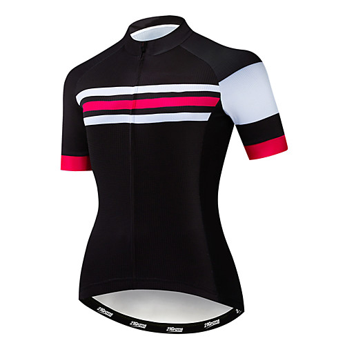 

21Grams Women's Short Sleeve Cycling Jersey Black / Red Novelty Bike Jersey Top Mountain Bike MTB Road Bike Cycling Breathable Quick Dry Sports Polyester Elastane Terylene Clothing Apparel