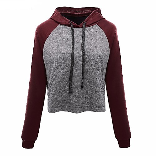 

Women's Basic Hoodie - Color Block Gray S