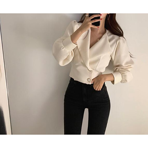 

Women's Daily Shirt - Solid Colored Black